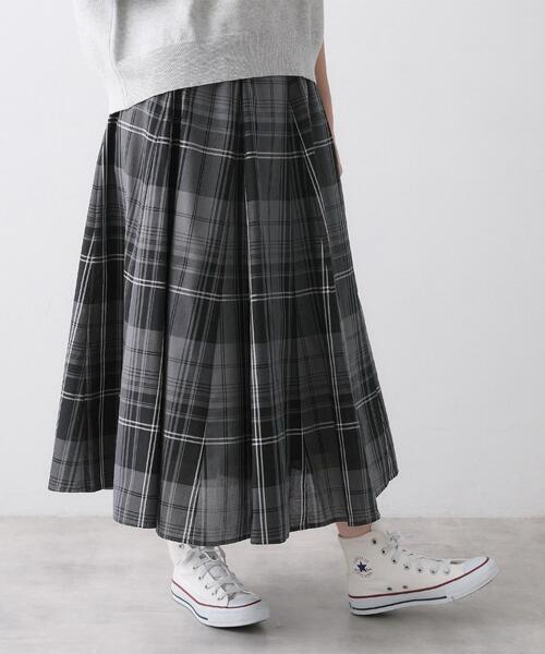 Dessin(デッサン)の「【ウエストゴム/洗える】映えチェック柄スカート(スカート・レディース・チャコールグレー/レッド系/モスグリーン系1・03/02/01/00)」の9枚目の写真