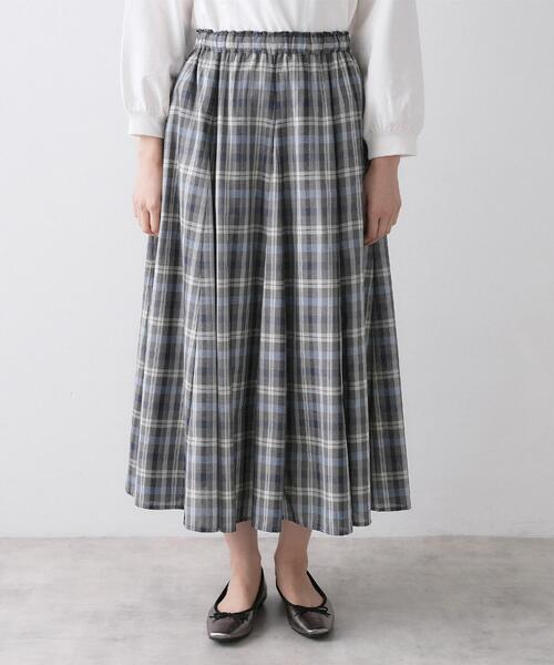 Dessin(デッサン)の「【ウエストゴム/洗える】映えチェック柄スカート(スカート・レディース・チャコールグレー/レッド系/モスグリーン系1・03/02/01/00)」の19枚目の写真