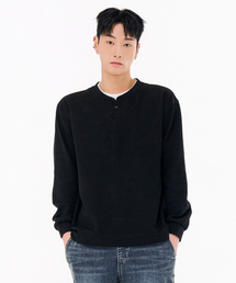 男性ネック変形レイヤード長袖Tシャツ-FARK5114B03