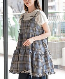 rps（アールピーエス）の「ワッフルチェックリボンキャミチュニック（チュニック）」