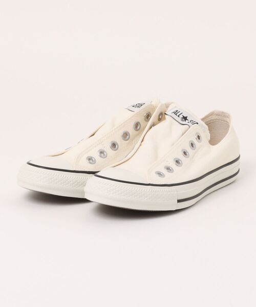 CONVERSE(コンバース)の「【CONVERSE】ALL STAR SLIP N OX(スリッポン・レディース・ホワイト/ブラック・4/4.5/8.5/5/9/5.5/6.5/7/7.5/8)」の1枚目の写真