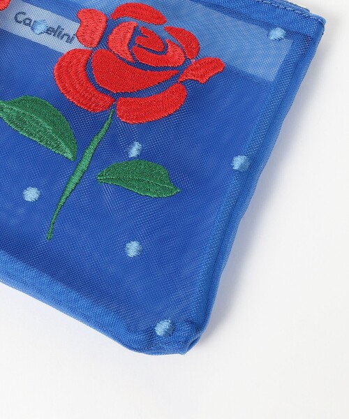 Ray BEAMS（レイビームス）の「【別注】Casselini / チュール 刺繍 ポーチ（ポーチ・レディース・ブルー/ブラック・ONE SIZE）」の7枚目の写真