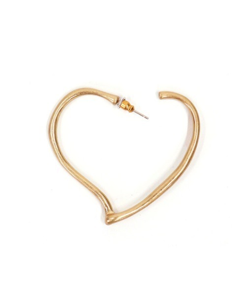 at.(アット)の「【at.】ハートフープピアス(ピアス(両耳用)・レディース・ゴールド・ONE SIZE)」の8枚目の写真
