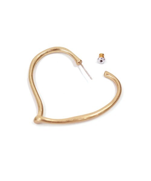 at.(アット)の「【at.】ハートフープピアス(ピアス(両耳用)・レディース・ゴールド・ONE SIZE)」の9枚目の写真