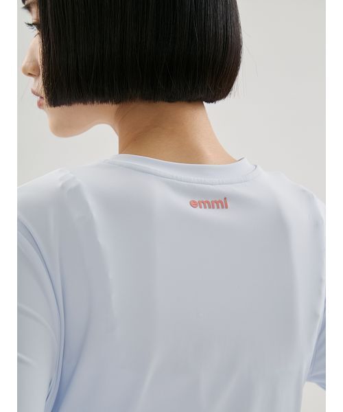 emmi（エミ）の「【Sustainaretch】ジップアップトップス/UVカット/接触冷感（Tシャツ/カットソー・レディース・ライトブルー/ブラック/ピンク・F）」の10枚目の写真