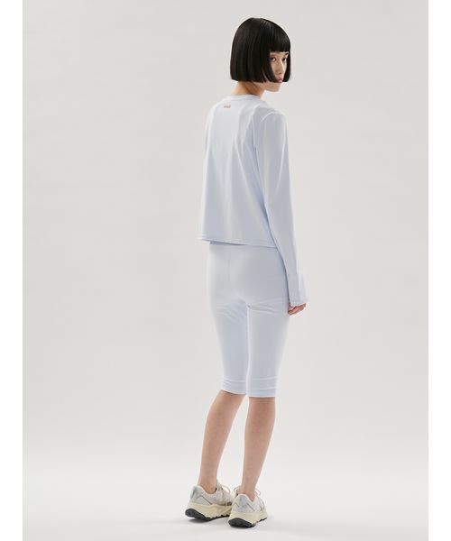 emmi（エミ）の「【Sustainaretch】ジップアップトップス/UVカット/接触冷感（Tシャツ/カットソー・レディース・ライトブルー/ブラック/ピンク・F）」の5枚目の写真