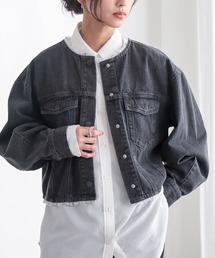 for/c（フォーシー）の「フリンジノーカラーデニムジャケット【サスティナブル】（デニムジャケット）」