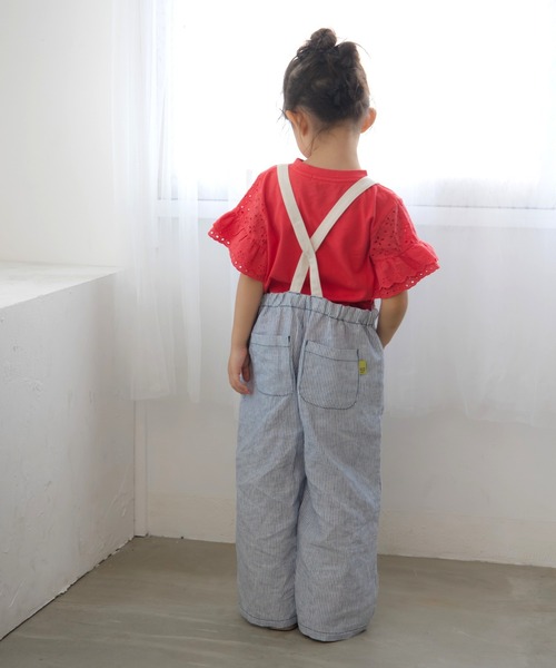 MAKE YOUR DAY(メイクユアデイ)の「ハートアイコンフリル袖半袖Tシャツ■80~140cm(Tシャツ/カットソー・キッズ・レッド/オフホワイト/ブラック・110/100/90/140/130/120/80)」の16枚目の写真