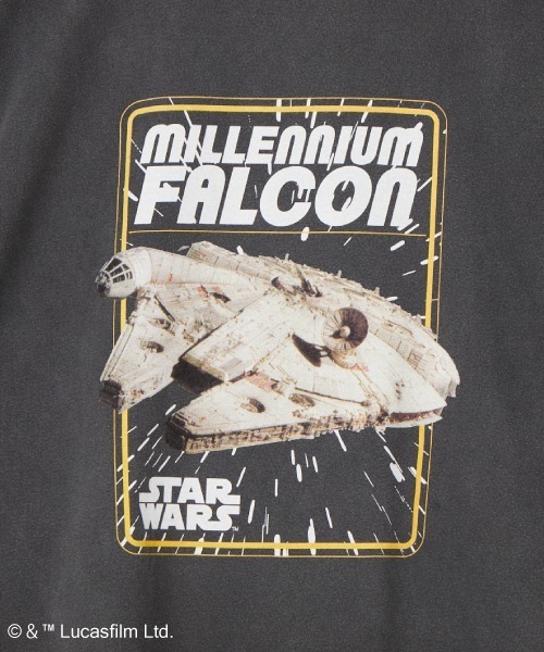 GOOD ROCK SPEED（グッドロックスピード）の「[GOOD ROCK SPEED/グッドロックスピード] 別注 / STAR WARS / MILLENNIUM FALCON / プリントTシャツ / ディズニー（Tシャツ/カットソー・レディース・チャコール・XL/L/M）」の6枚目の写真