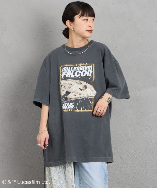 GOOD ROCK SPEED（グッドロックスピード）の「[GOOD ROCK SPEED/グッドロックスピード] 別注 / STAR WARS / MILLENNIUM FALCON / プリントTシャツ / ディズニー（Tシャツ/カットソー・レディース・チャコール・XL/L/M）」の15枚目の写真