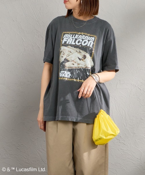 GOOD ROCK SPEED（グッドロックスピード）の「[GOOD ROCK SPEED/グッドロックスピード] 別注 / STAR WARS / MILLENNIUM FALCON / プリントTシャツ / ディズニー（Tシャツ/カットソー・レディース・チャコール・XL/L/M）」の22枚目の写真