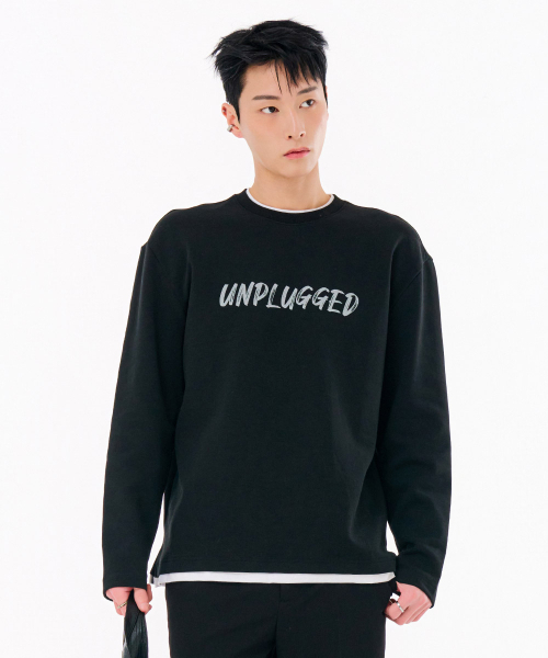 CHASECULT(チェイスカルト)の「メンズレイヤードグラフィックTシャツ-FARK5117B03(Tシャツ/カットソー・メンズ・ブラック・95/100/105)」の2枚目の写真