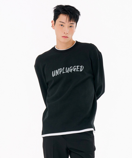 CHASECULT(チェイスカルト)の「メンズレイヤードグラフィックTシャツ-FARK5117B03(Tシャツ/カットソー・メンズ・ブラック・95/100/105)」の4枚目の写真
