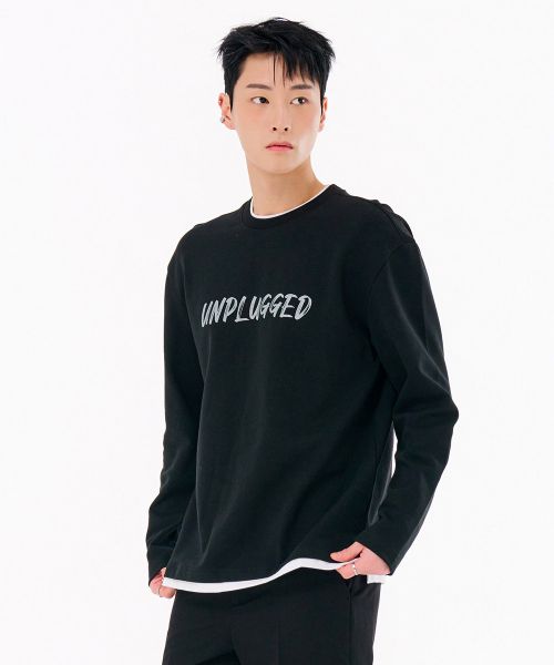CHASECULT(チェイスカルト)の「メンズレイヤードグラフィックTシャツ-FARK5117B03(Tシャツ/カットソー・メンズ・ブラック・95/100/105)」の5枚目の写真