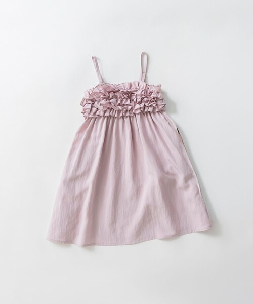 BRANSHES（ブランシェス）の「【プチレディ/おそろい】胸フリルキャミワンピース（ワンピース・キッズ・ラベンダー/アイボリー・130/140/150/100/120/110）」の13枚目の写真