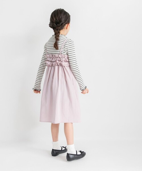 BRANSHES（ブランシェス）の「【プチレディ/おそろい】胸フリルキャミワンピース（ワンピース・キッズ・ラベンダー/アイボリー・130/140/150/100/120/110）」の16枚目の写真