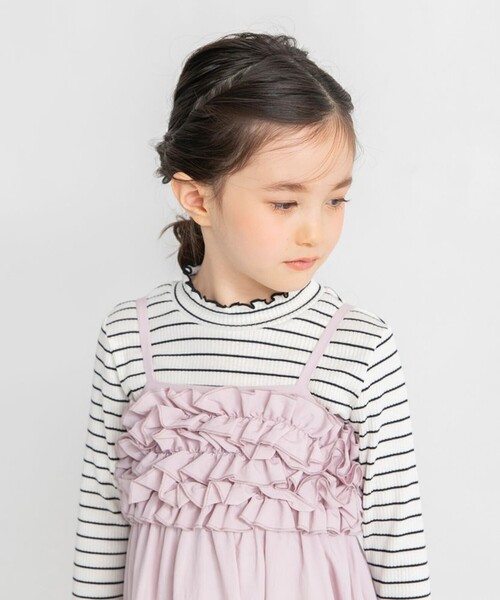 BRANSHES（ブランシェス）の「【プチレディ/おそろい】胸フリルキャミワンピース（ワンピース・キッズ・ラベンダー/アイボリー・130/140/150/100/120/110）」の19枚目の写真