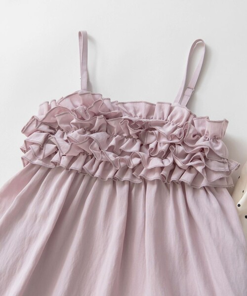 BRANSHES（ブランシェス）の「【プチレディ/おそろい】胸フリルキャミワンピース（ワンピース・キッズ・ラベンダー/アイボリー・130/140/150/100/120/110）」の21枚目の写真