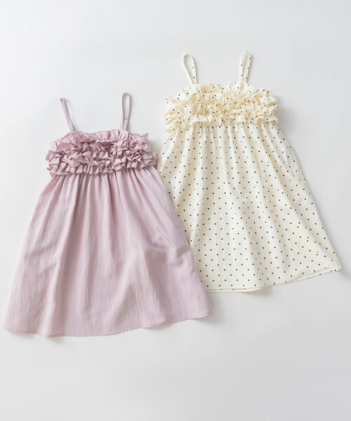 BRANSHES（ブランシェス）の「【プチレディ/おそろい】胸フリルキャミワンピース（ワンピース・キッズ・ラベンダー/アイボリー・130/140/150/100/120/110）」の22枚目の写真