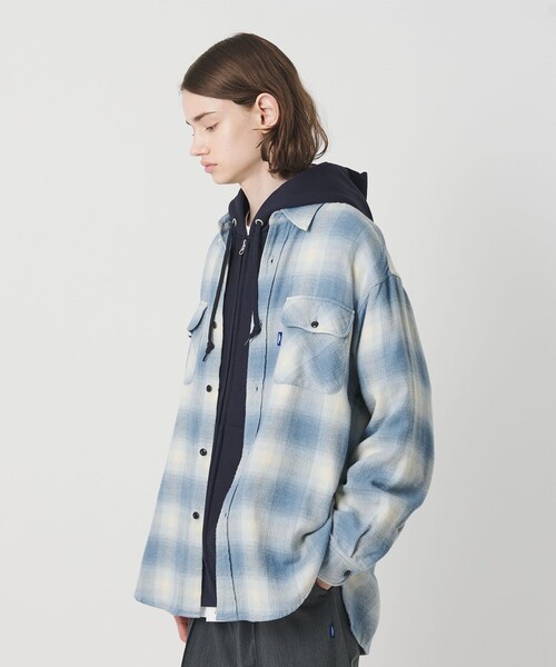 NICE WEATHER(ナイスウェザー)の「<NICE WEATHER>ネルチェック ワークシャツ(シャツ/ブラウス・メンズ・イエロー/ライトブルー・L/S/XS/M)」の6枚目の写真