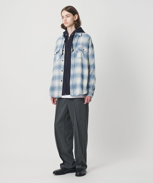 NICE WEATHER(ナイスウェザー)の「<NICE WEATHER>ネルチェック ワークシャツ(シャツ/ブラウス・メンズ・イエロー/ライトブルー・L/S/XS/M)」の7枚目の写真
