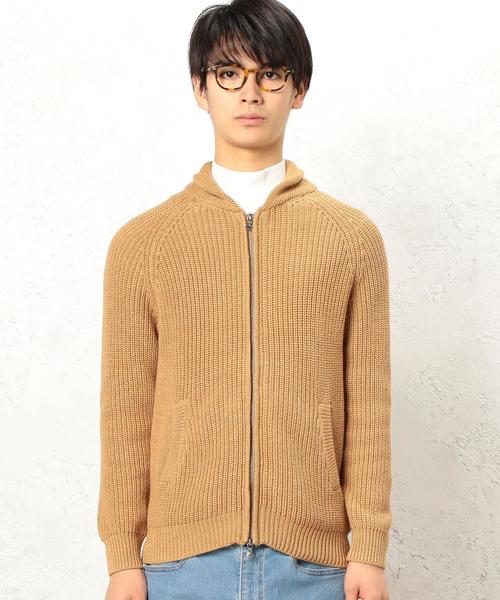 green label relaxing(グリーンレーベルリラクシング)の「BC INDIGO/LIKE SHAWL/ZIP カーディガン◆(カーディガン/ボレロ・メンズ・ベージュ/ネイビー・MEDIUM/LARGE/SMALL)」の11枚目の写真