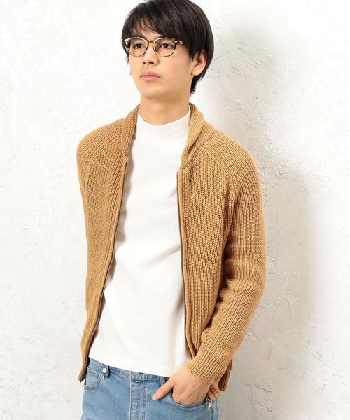 green label relaxing(グリーンレーベルリラクシング)の「BC INDIGO/LIKE SHAWL/ZIP カーディガン◆(カーディガン/ボレロ・メンズ・ベージュ/ネイビー・MEDIUM/LARGE/SMALL)」の8枚目の写真