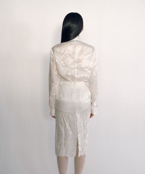 KEISUKEYOSHIDA（ケイスケヨシダ）の「Lining Shirt（シャツ/ブラウス・レディース・ブラック/ホワイト・M/S/L）」の5枚目の写真