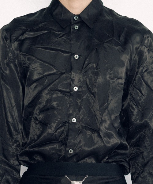 KEISUKEYOSHIDA（ケイスケヨシダ）の「Lining Shirt（シャツ/ブラウス・レディース・ブラック/ホワイト・M/S/L）」の11枚目の写真