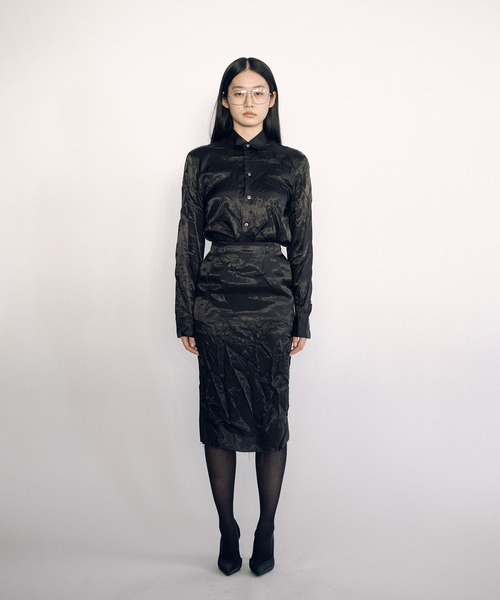 KEISUKEYOSHIDA（ケイスケヨシダ）の「Lining Shirt（シャツ/ブラウス・レディース・ブラック/ホワイト・M/S/L）」の12枚目の写真