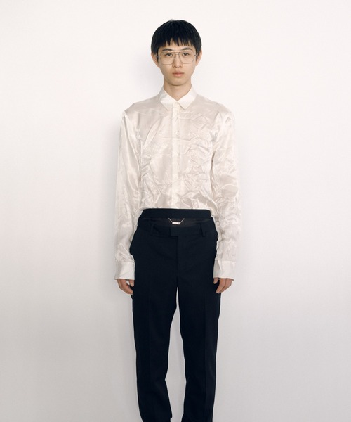KEISUKEYOSHIDA（ケイスケヨシダ）の「Lining Shirt（シャツ/ブラウス・レディース・ブラック/ホワイト・M/S/L）」の13枚目の写真