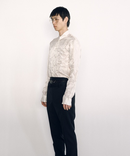 KEISUKEYOSHIDA（ケイスケヨシダ）の「Lining Shirt（シャツ/ブラウス・レディース・ブラック/ホワイト・M/S/L）」の14枚目の写真