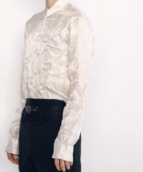 KEISUKEYOSHIDA（ケイスケヨシダ）の「Lining Shirt（シャツ/ブラウス・レディース・ブラック/ホワイト・M/S/L）」の17枚目の写真