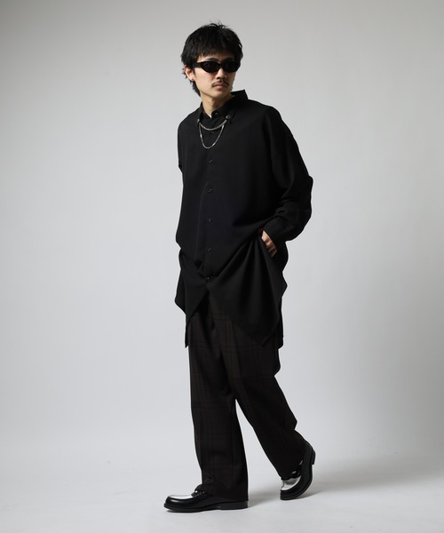 FUNALIVE(ファンアライブ)の「ストレッチTRチェーン付きLONGシャツ 長袖(シャツ/ブラウス・メンズ・ホワイト/ブラック・F)」の20枚目の写真