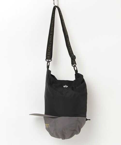 BEAVER(ビーバー)の「BAP/バップ LOL LOL WORDFACE BagCap(ショルダーバッグ・メンズ・グレー・F)」の2枚目の写真