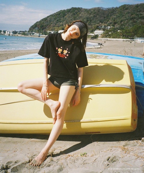 sanrio(サンリオ)の「MILKFED. × HELLO KITTY SUN-KISSED F2F S/S TEE(Tシャツ/カットソー・レディース・ホワイト/ブラック・ONE SIZE)」の8枚目の写真