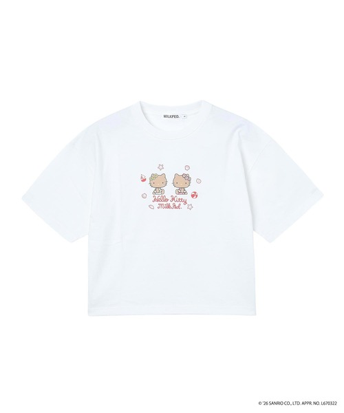 sanrio(サンリオ)の「MILKFED. × HELLO KITTY SUN-KISSED F2F S/S TEE(Tシャツ/カットソー・レディース・ホワイト/ブラック・ONE SIZE)」の9枚目の写真