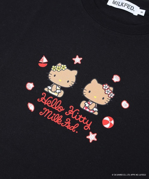 sanrio(サンリオ)の「MILKFED. × HELLO KITTY SUN-KISSED F2F S/S TEE(Tシャツ/カットソー・レディース・ホワイト/ブラック・ONE SIZE)」の14枚目の写真