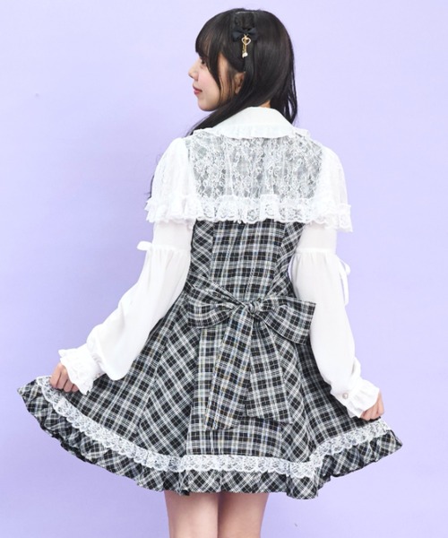 Secret Honey（シークレットハニー）の「レースボレロ風ワンピース（ワンピース・レディース・ブラック/グレー・MEDIUM）」の7枚目の写真