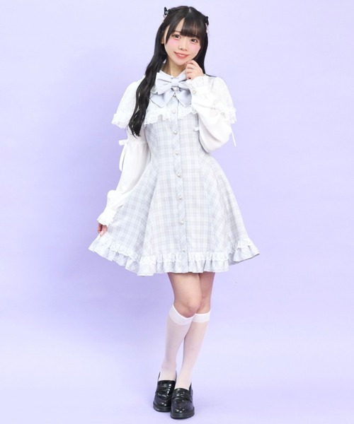 Secret Honey（シークレットハニー）の「レースボレロ風ワンピース（ワンピース・レディース・ブラック/グレー・MEDIUM）」の3枚目の写真