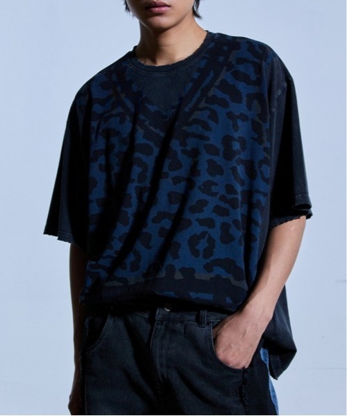 WANGGWAN(ワングァン)の「【UNISEX】WANGGWAN/Drip Leopard Tシャツ(Tシャツ/カットソー・レディース・ブラック・LARGE/MEDIUM)」の1枚目の写真