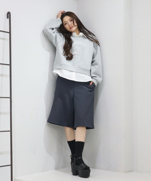 CECIL McBEE（セシルマクビー）の「ストレッチバミューダパンツ（その他パンツ・レディース・チャコールグレー/ブラック・LARGE/MEDIUM）」の3枚目の写真