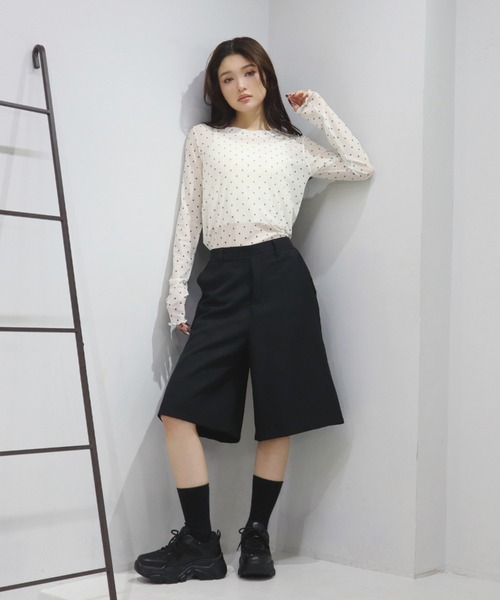 CECIL McBEE（セシルマクビー）の「ストレッチバミューダパンツ（その他パンツ・レディース・チャコールグレー/ブラック・LARGE/MEDIUM）」の11枚目の写真