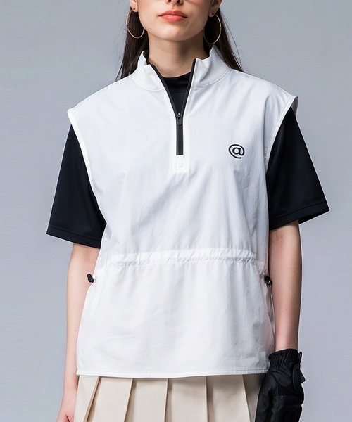antiqua(アンティカ)の「【STCH】ハーフジップ ベスト(ベスト・レディース・ブラック/ホワイト・ONESIZE)」の1枚目の写真