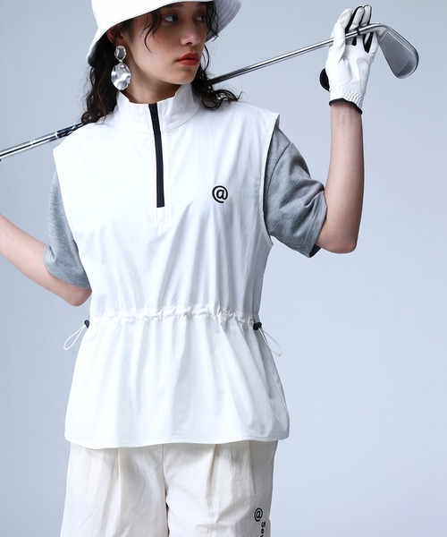antiqua(アンティカ)の「【STCH】ハーフジップ ベスト(ベスト・レディース・ブラック/ホワイト・ONESIZE)」の3枚目の写真