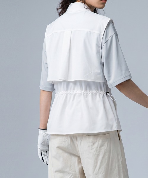 antiqua(アンティカ)の「【STCH】ハーフジップ ベスト(ベスト・レディース・ブラック/ホワイト・ONESIZE)」の4枚目の写真