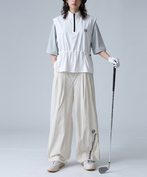 antiqua(アンティカ)の「【STCH】ハーフジップ ベスト(ベスト・レディース・ブラック/ホワイト・ONESIZE)」の5枚目の写真