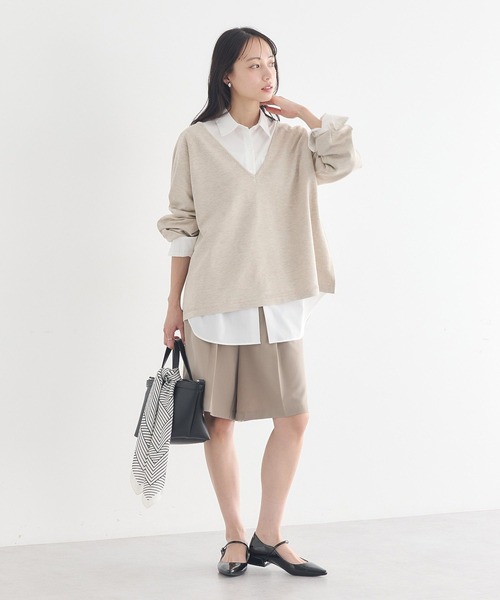 earth music&ecology（アースミュージックアンドエコロジー）の「バミューダパンツ（その他パンツ・レディース・グレー/ブラック/ベージュ・S/M）」の4枚目の写真