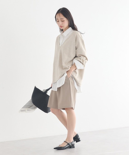 earth music&ecology（アースミュージックアンドエコロジー）の「バミューダパンツ（その他パンツ・レディース・グレー/ブラック/ベージュ・S/M）」の5枚目の写真