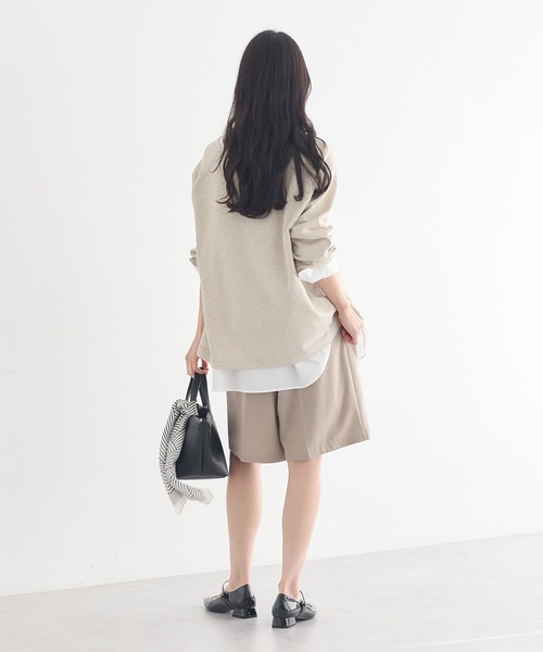 earth music&ecology（アースミュージックアンドエコロジー）の「バミューダパンツ（その他パンツ・レディース・グレー/ブラック/ベージュ・S/M）」の6枚目の写真